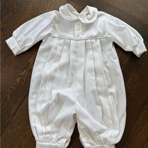 Little Things Mean A Lot White Christening Suit, size 3 mo